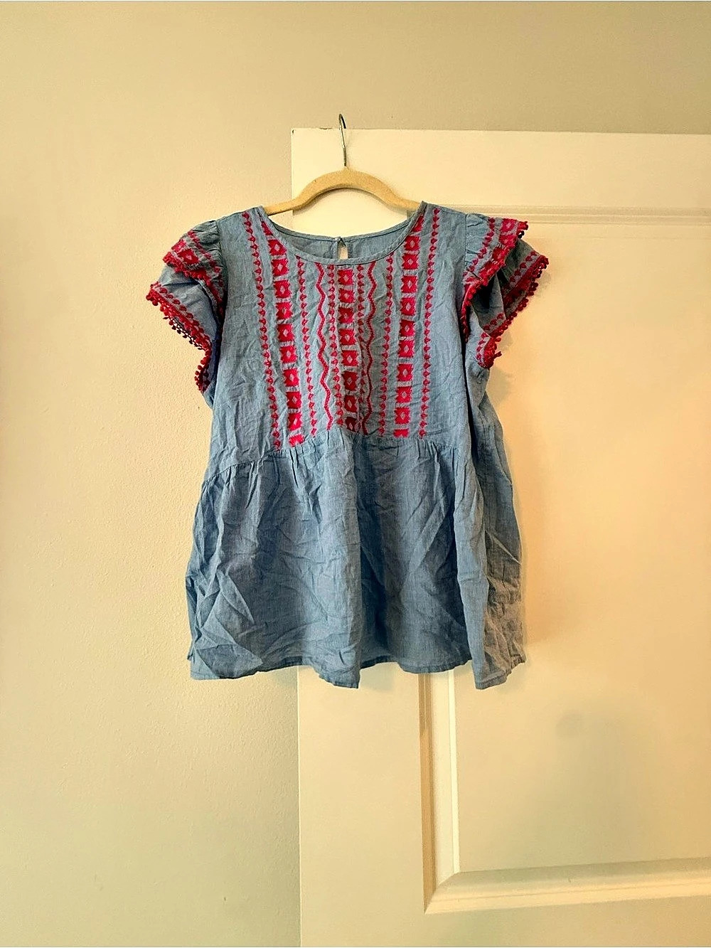 Top woman Blue & Pink Blouse